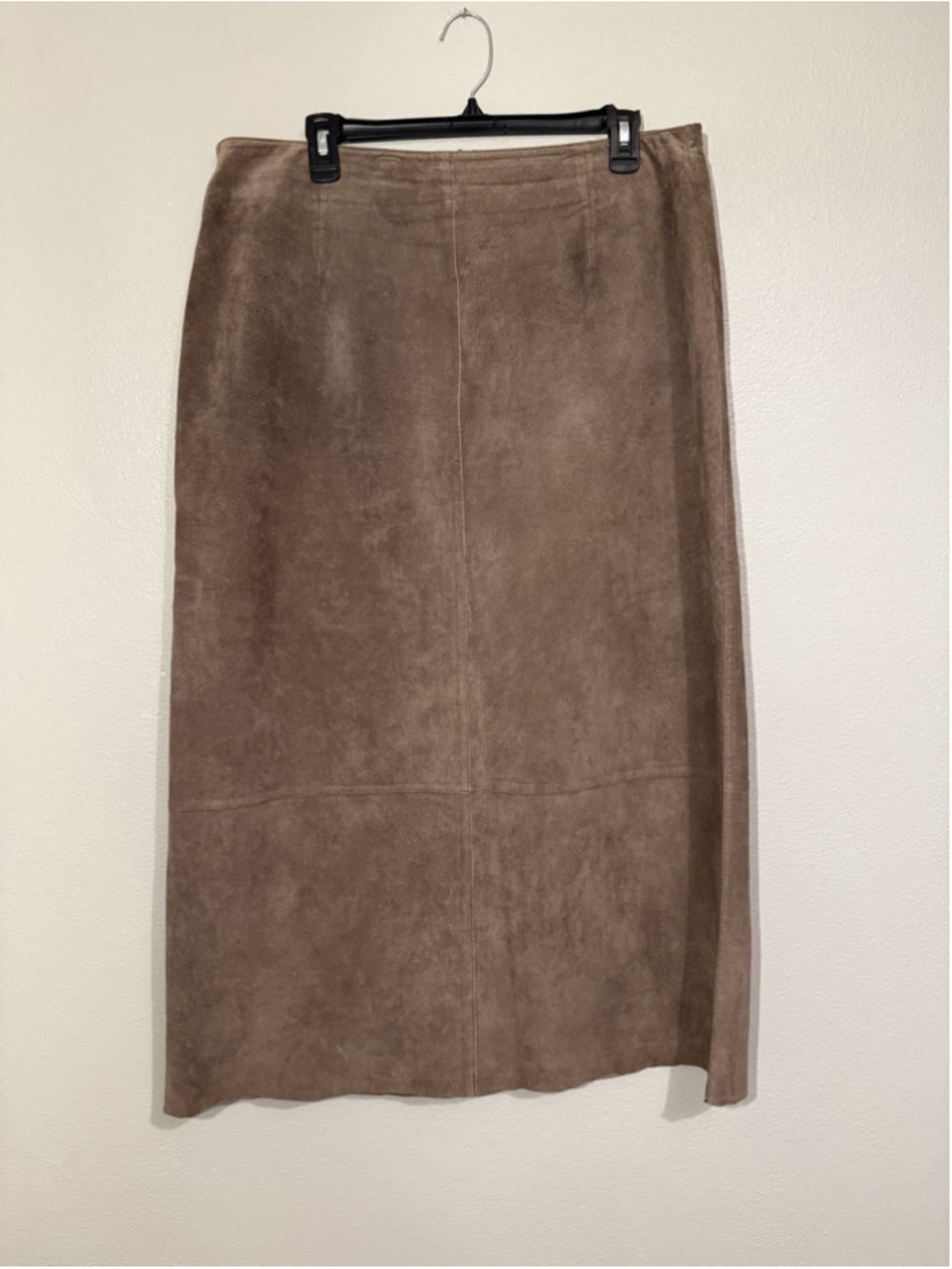 J.Jill Womens Genuine Suede Leather Skirt Brown Size 16 Classy Western Boho